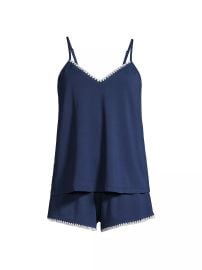 Shop Eberjey Frida Whip Stitch Cami amp Shorts Pajama Set at Saks Fifth Avenue