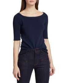 Shop Elie Tahari Braided Short-Sleeve Sweater at Saks Fifth Avenue