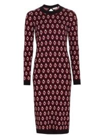 Shop Elie Tahari Cut-Out Jacquard Knit Dress at Saks Fifth Avenue