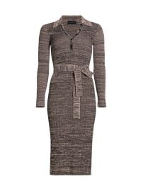 Shop Elie Tahari Quinn Space-Dye Belted Sweaterdress Saks Fifth Avenue at Saks Fifth Avenue