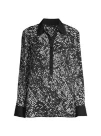 Shop Elie Tahari Silk Abstract Print Shirt at Saks Fifth Avenue