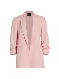 Shop Elie Tahari Stella Ruched Open-Front Blazer at Saks Fifth Avenue