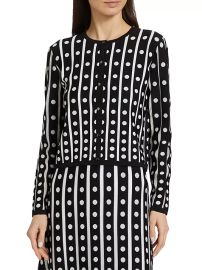 Shop Elie Tahari The Ari Polka Dot Cardigan at Saks Fifth Avenue