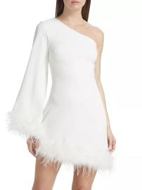 Shop Elliatt Guinevere Feather-Trim Dress at Saks Fifth Avenue