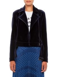 Shop Emporio Armani Velvet Moto Jacket at Saks Fifth Avenue