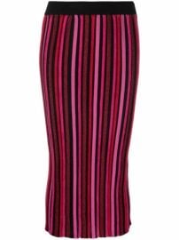 Shop Emporio Armani vertical-stripe pattern skirt with Express Delivery - at Farfetch