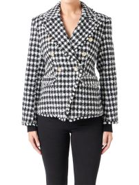 Shop Endless Rose Checked Tweed Blazer at Saks Fifth Avenue