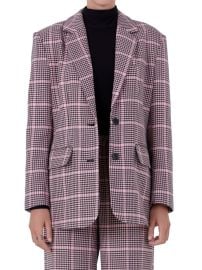 Shop Endless Rose Houndstooth Oversize Blazer at Saks Fifth Avenue