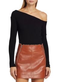 Shop Enza Costa Slouch Shoulder Sweater at Saks Fifth Avenue