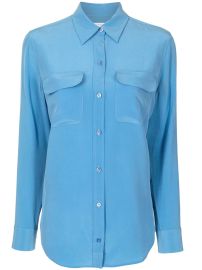 Shop Equipment Signature slim-fit silk shirt with Express Delivery - at Farfetch