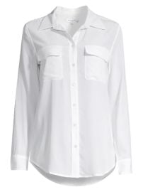 Shop Equipment Slim Signature Silk Shirt at Saks Fifth Avenue