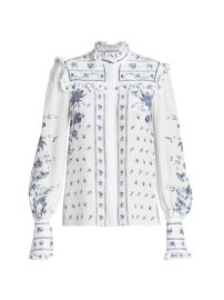 Shop Erdem Silk Ruffle Blouse at Saks Fifth Avenue