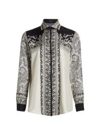 Shop Etro Camicia Boyfriend-Fit Print Silk Shirt up to 70 Off at Saks Fifth Avenue