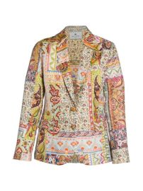 Shop Etro Silk Patchwork Blazer at Saks Fifth Avenue