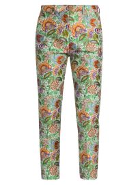 Shop Etro Tree of Life Floral Cropped Trousers at Saks Fifth Avenue