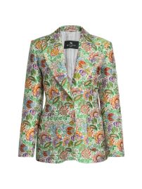 Shop Etro Tree of Life Floral Gabardine Blazer at Saks Fifth Avenue