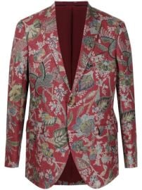 Shop Etro floral-jacquard silk blazer with Express Delivery - at Farfetch