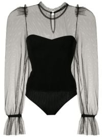 Shop Eva sheer tulle bodysuit with Express Delivery - at Farfetch