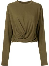 Shop FRAME twist-hem longsleeved top with Express Delivery - at Farfetch