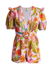 Shop Farm Rio Beaks amp Bananas Ruffle Belted Romper at Saks Fifth Avenue