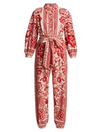 Shop Farm Rio Floral-Print Linen-Blend Jumpsuit at Saks Fifth Avenue