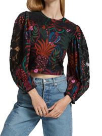 Shop Farm Rio Frutis Dream Puff-Sleeve Blouse at Saks Fifth Avenue