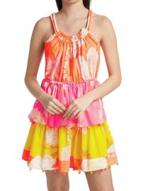 Shop Farm Rio Mixed Neon Garden Minidress at Saks Fifth Avenue