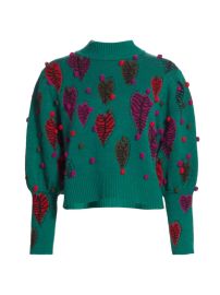 Shop Farm Rio Monstera Hearts Sweater at Saks Fifth Avenue