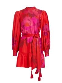 Shop Farm Rio Peony Long-Sleeve Minidress at Saks Fifth Avenue