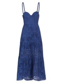 Shop Farm Rio Richilier Eyelet Palm Midi-Dress at Saks Fifth Avenue