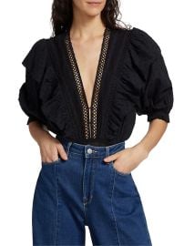 Shop Farm Rio Ruffled Puff-Sleeve Bodysuit at Saks Fifth Avenue