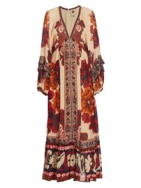 Shop Farm Rio Winter Tapestry V-Neck Maxi Dress at Saks Fifth Avenue