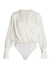 Shop Favorite Daughter Date Long-Sleeve Satin Bodysuit at Saks Fifth Avenue