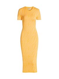 Shop Fendi Bicolor Midi Dress at Saks Fifth Avenue