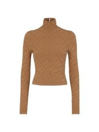 Shop Fendi Diagonal Logo Turtleneck Top at Saks Fifth Avenue