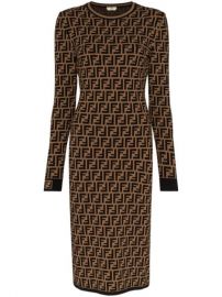 Shop Fendi FF motif knitted dress with Express Delivery - at Farfetch