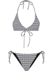 Shop Fendi FF-pattern two-piece bikini with Express Delivery - at Farfetch