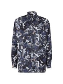 Shop Fendi Fragment Silk Button-Down Shirt at Saks Fifth Avenue