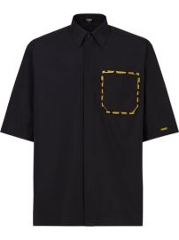 Shop Fendi chest-pocket short-sleeve shirt with Express Delivery - at Farfetch