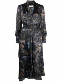 Shop Fendi marbled midi crxEApe dress with Express Delivery - at Farfetch