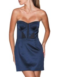 Shop Fleur du Mal Satin Bustier Minidress at Saks Fifth Avenue