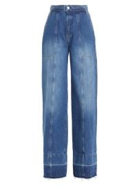 Shop Frame Braided High-Rise Wide-Leg Jeans at Saks Fifth Avenue