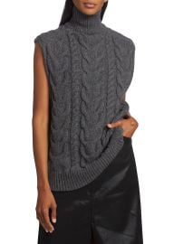 Shop Frame Cable Knit Turtleneck Vest at Saks Fifth Avenue