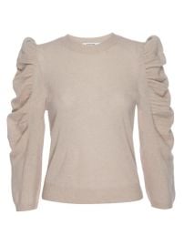 Shop Frame Cashmere-Wool Shirred Sleeve Sweater at Saks Fifth Avenue