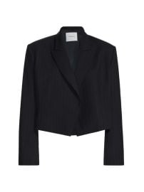 Shop Frame Cropped Pinstriped Blazer at Saks Fifth Avenue