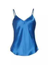 Shop Frame Double-Strap Silk Camisole Top at Saks Fifth Avenue