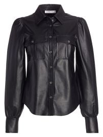 Shop Frame Fem Leather Military Shirt at Saks Fifth Avenue