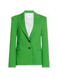 Shop Frame Femme Linen-Blend Blazer at Saks Fifth Avenue