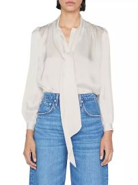 Shop Frame Femme Silk Self-Tie Blouse at Saks Fifth Avenue