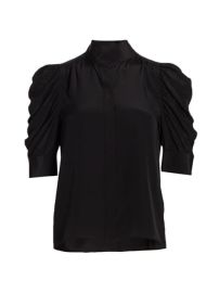 Shop Frame Gillian Silk Top at Saks Fifth Avenue